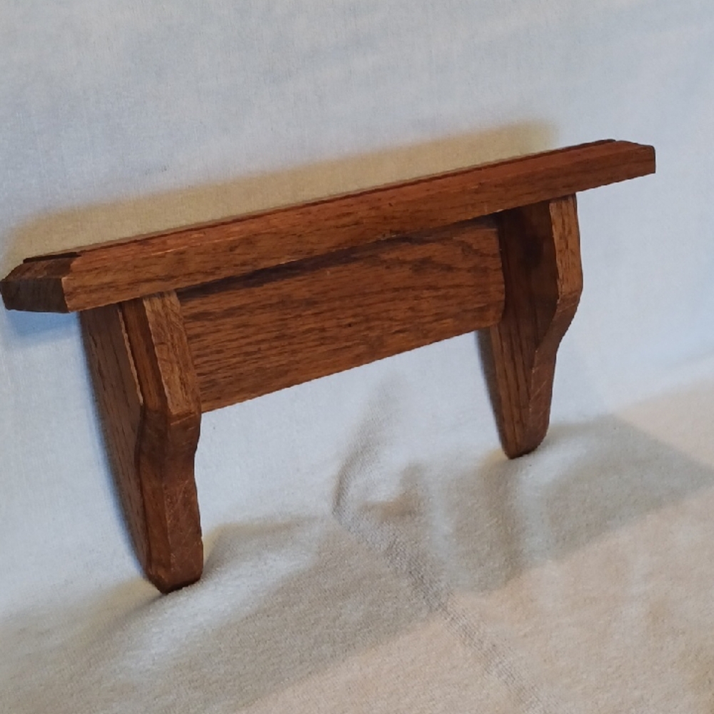 Rustic Brown Wooden Wall Shelf Oak Wall Shelf